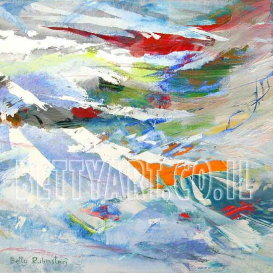 abstract painting, israeli landscape, mood painting for home, modern abstract