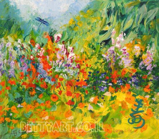 painting of Israeli landscape, mood painring on canvas, for home design 