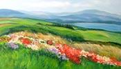 Landscape painting, home design, Betty Rubinstein gallery, israeli art