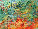 abstract painting,  landscape of Israel,mood painting for home, acrylic painting, painting on canvas 