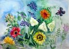 ציור פרחים,צnature, flowers, israeli painting, painting for home