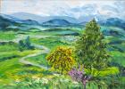 israeli art, landscape of israel, Betty Rubinstein art, painting on canvas, painting for home interier, print on canvas